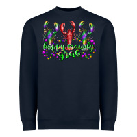 Navy happy crawdy gras Heavyweight Sweatshirt - RacoonDesign