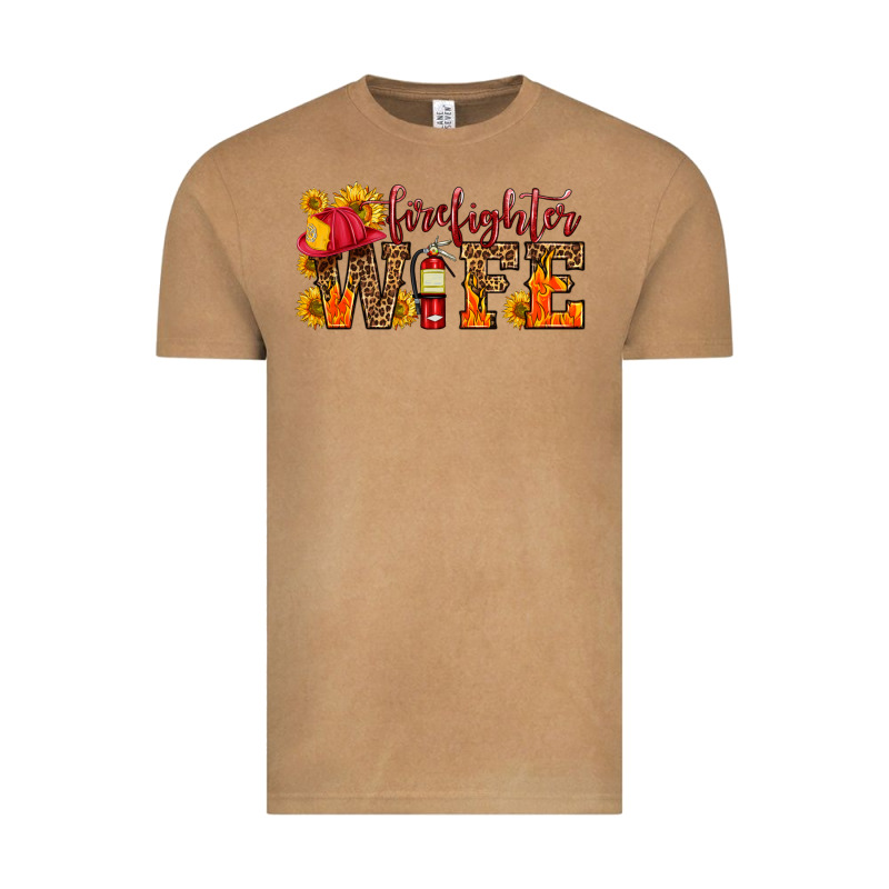 Firefighter Wife With Hat Sunflowers Vintage Tee by HRA Design Shop | Teevron
