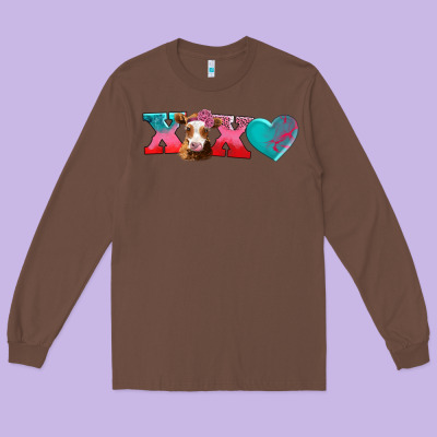 Xoxo Guarnsey Cow Long Sleeve Tee Designed By Adodesignshop