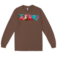 Chestnut xoxo guarnsey cow Long Sleeve Tee - AdoDesignShop