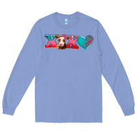 Colony Blue xoxo guarnsey cow Long Sleeve Tee - AdoDesignShop