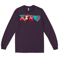 Plum xoxo guarnsey cow Long Sleeve Tee - AdoDesignShop