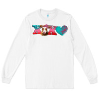 White xoxo guarnsey cow Long Sleeve Tee - AdoDesignShop