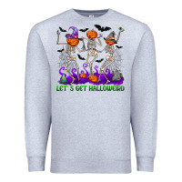 Heather Grey let s get halloweird Premium Sweatshirt - NancyCooperArtShop