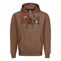 Chestnut Christmas Army Mom Zipper Hoodie - NancyCooperArtShop