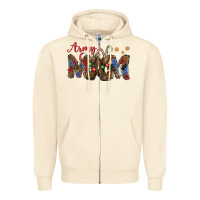 Sandshell Christmas Army Mom Zipper Hoodie - NancyCooperArtShop