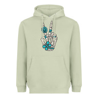 Matcha turquoise gemstone skeleton hand Heavyweight Hoodie - MaliasSmallBusiness