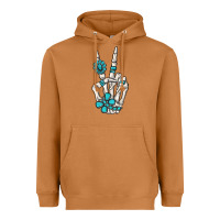 Meerkat turquoise gemstone skeleton hand Heavyweight Hoodie - MaliasSmallBusiness