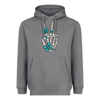 Storm turquoise gemstone skeleton hand Heavyweight Hoodie - MaliasSmallBusiness