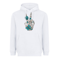 White turquoise gemstone skeleton hand Heavyweight Hoodie - MaliasSmallBusiness