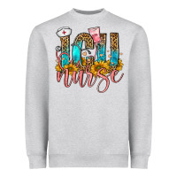 Heather Grey icu nurse Heavyweight Sweatshirt - FaDigitalArtStudio