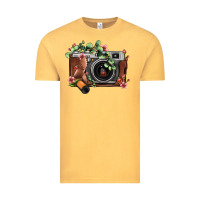 Vintage Mustard floral eucalyptus film roll vintage camera Vintage Tee - FaDigitalArtStudio
