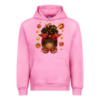 Christmas Afro Messy Bun Urban Hoodie | Teevron