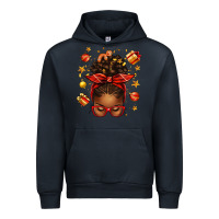 Navy christmas afro messy bun Urban Hoodie - texasbilliewilder