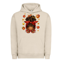 Pigment French Oak christmas afro messy bun Urban Hoodie - texasbilliewilder