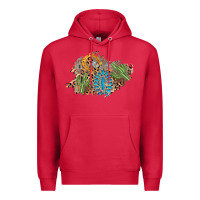 Cardinal horseshoe leopard gemstone cactus patch Premium Hoodie - AdoDesignShop
