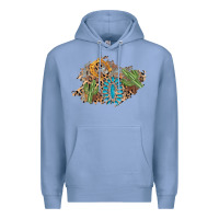 Colony Blue horseshoe leopard gemstone cactus patch Premium Hoodie - AdoDesignShop
