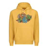 Mustard horseshoe leopard gemstone cactus patch Premium Hoodie - AdoDesignShop