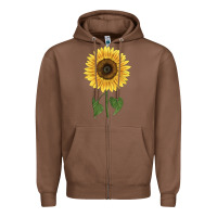 Chestnut giganteus sunflower Zipper Hoodie - LillyAllenDesigns