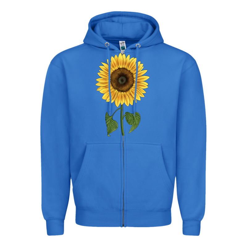 Giganteus Sunflower Zipper Hoodie by LillyAllenDesigns | Teevron