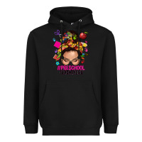 Black preschool teacher life  messy bun Heavyweight Hoodie - NancyCooperArtShop