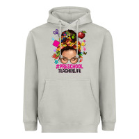 Moon Dust preschool teacher life  messy bun Heavyweight Hoodie - NancyCooperArtShop
