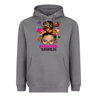 Storm preschool teacher life  messy bun Heavyweight Hoodie - NancyCooperArtShop