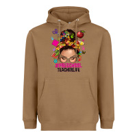 Toasted Coconut preschool teacher life  messy bun Heavyweight Hoodie - NancyCooperArtShop
