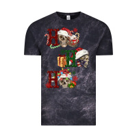 Cloud Black ho ho ho skull Vintage Tee - FaDigitalArtStudio