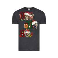Vintage Black ho ho ho skull Vintage Tee - FaDigitalArtStudio