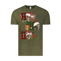 Vintage Olive ho ho ho skull Vintage Tee - FaDigitalArtStudio