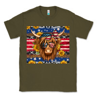 Army Green 4th of july longhaired cow tumbler Classic Tee - Jasminsmagicworld