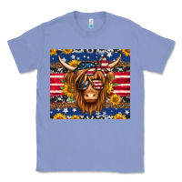 Colony Blue 4th of july longhaired cow tumbler Classic Tee - Jasminsmagicworld