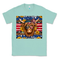 Seafoam 4th of july longhaired cow tumbler Classic Tee - Jasminsmagicworld