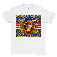 White 4th of july longhaired cow tumbler Classic Tee - Jasminsmagicworld