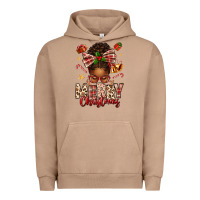 Pigment Burro merry christmas afro messy bun Urban Hoodie - texasbilliewilder