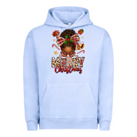 Pigment Grape Ice merry christmas afro messy bun Urban Hoodie - texasbilliewilder