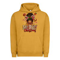 Pigment Peanut Butter merry christmas afro messy bun Urban Hoodie - texasbilliewilder