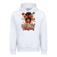 White merry christmas afro messy bun Urban Hoodie - texasbilliewilder