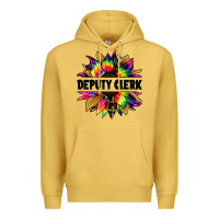 Antique Gold deputy clerk tie dye sunflower Premium Hoodie - Jasminsmagicworld