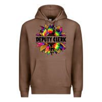 Chestnut deputy clerk tie dye sunflower Premium Hoodie - Jasminsmagicworld