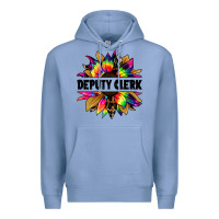 Colony Blue deputy clerk tie dye sunflower Premium Hoodie - Jasminsmagicworld