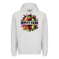 Dove Grey deputy clerk tie dye sunflower Premium Hoodie - Jasminsmagicworld
