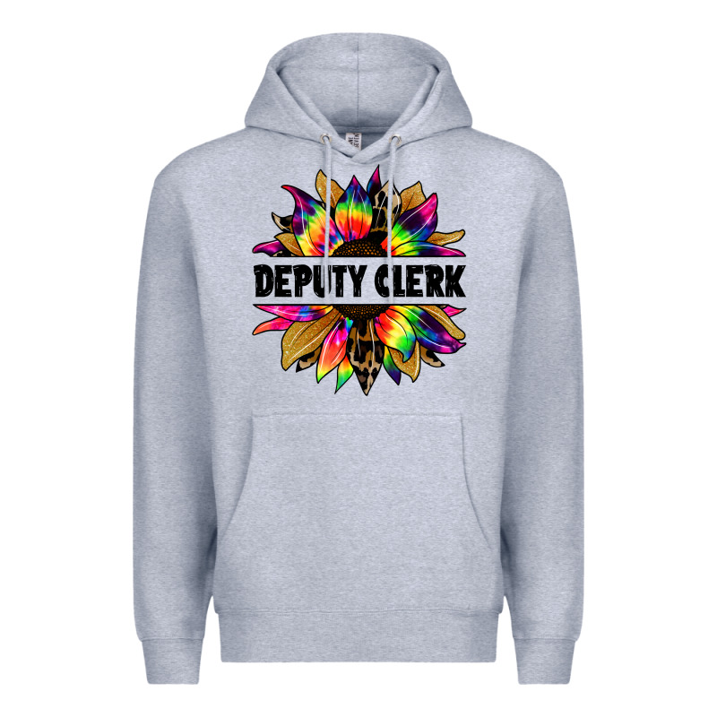 Deputy Clerk Tie Dye Sunflower Premium Hoodie by Jasminsmagicworld | Teevron
