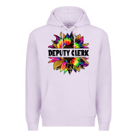 Lilac deputy clerk tie dye sunflower Premium Hoodie - Jasminsmagicworld