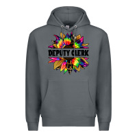 Rock deputy clerk tie dye sunflower Premium Hoodie - Jasminsmagicworld