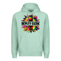 Seafoam deputy clerk tie dye sunflower Premium Hoodie - Jasminsmagicworld