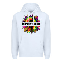 White deputy clerk tie dye sunflower Premium Hoodie - Jasminsmagicworld