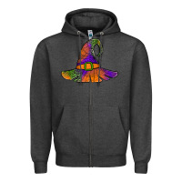 Charcoal Heather Spider Web Witch Hat Zipper Hoodie - Jasminsmagicworld