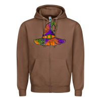 Chestnut Spider Web Witch Hat Zipper Hoodie - Jasminsmagicworld